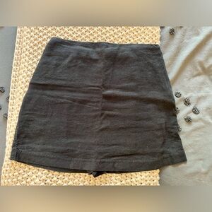 Abercrombie & Fitch Black Linen Skirt w/ shorts